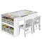 2-in-1 Kids Activity Table with Built-In Easel and Storage Boxes Removable Paint Cups